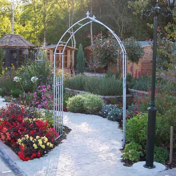 Galvanised Gothic garden arch Galvanised Gothic garden arch or rose arch